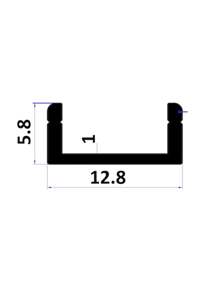 10 Lu Set Led Kanal Profil Alüminyum 13x6mm 2 Metre Sıva Üstü İnce Kasa Opak Pleksi Difüzörlü Lineer Led Kanal 2128