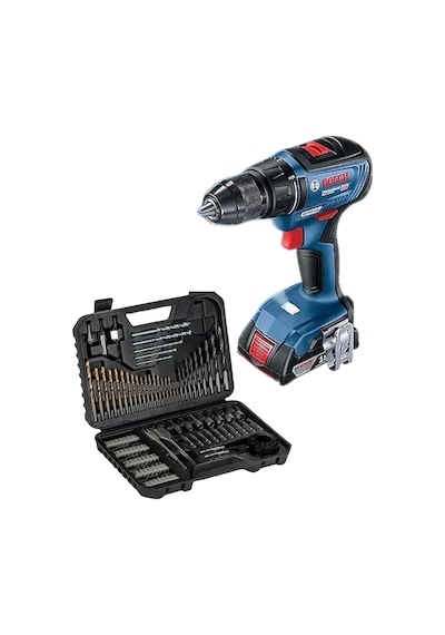 Bosch Gsb 18v-50 Tek Akülü 2 Ah + V-line 103 Parça Tornavida Seti