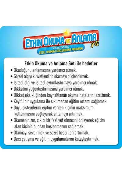 Adeda Etkin Okuma ve Anlama Seti-2.Kademe