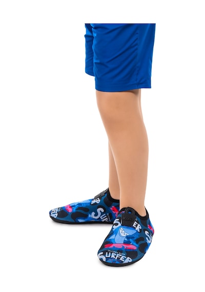Kiko Kids Surfer Havuz Plaj Erkek Çocuk Deniz Ayakkabısı 7561 Siyah Siyah