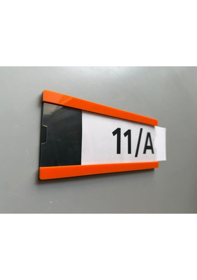 Okul Sınıf Kapı Numarası Ve İsimliği 21x9 Cm - Turuncu - Kolay Değiştirilebilir