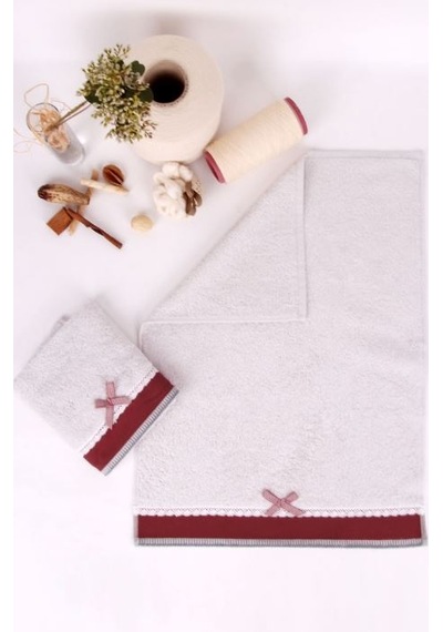 Baveno Pamuk 50X70 2'Li El Havlusu (476586639)-Gri-50 X 70 Gri