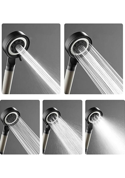 Mucit Home Spa Modlu Filtreli Duş Başlığı 5 Fonksiyonlu Duş Fiskiyesi Beyaz