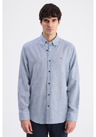 D'S Damat Ds Damat Comfort Lacivert Çizgili Gömlek 6hc02g816304m Çok Renkli