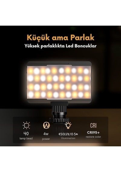 Apexel Profesyonel Taşınabilir Led Dolgu Işığı Telefon Tablet Fotoğraf Makinesi Uyumlu Apl-fl22
