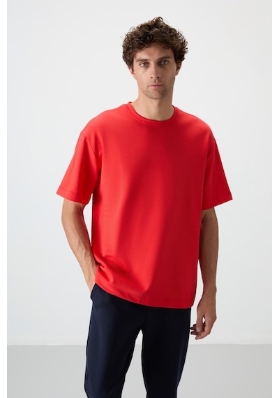 Tommy Life Fiesta - Lacivert Pamuklu Kalın Yumuşak Dokulu Oversize Fit Basic Erkek Eşofman Takım - 85251 Kırmızı - Lacivert Tommy Life Fiesta - Lacivert Pamuklu Kalın Yumuşak Dokulu Oversize Fit Basic Erkek Eşofman Takım - 85251 Kırmızı - Lacivert