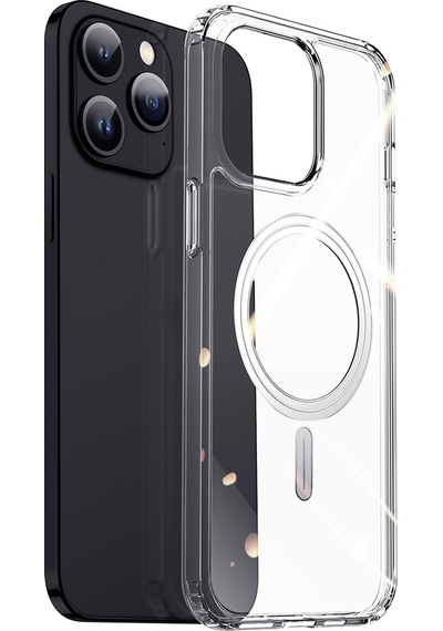 Novstrap Apple Uyumlu iPhone 15 Pro İle Kılıf Şeffaf Magsafe Kamera Korumalı Kapak