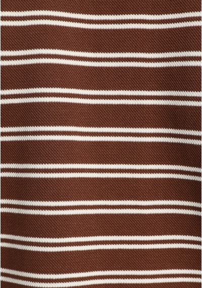 Colin's Colins Regular Fit Polo Yaka Çizgili Kadın Kahverengi Sweatshirt Cl1081687 Q1.v1 Brw