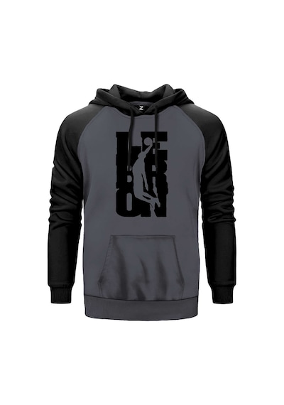 Lebron J. Smaç Gri Renk Reglan Kol Sweatshirt Gri