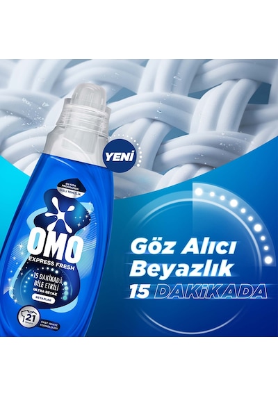Omo Express Fresh Ultra Beyaz Sıvı Çamaşır Deterjanı 840 Ml X3 Diğer