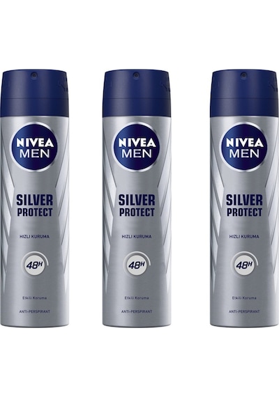 Nivea Men Silver Protect Erkek Sprey Deodorant 3 x 150 ML