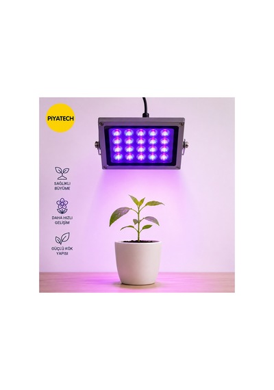 20w Led Bitki Yetiştirme Projektörü Grow Light Uv Lamba 10 Lensli - 180 140 Mm