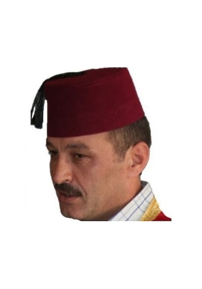 Osmanlı Fesi Püsküllü Bordo Fes