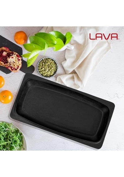 Döküm Servis Tabağı, 30x15 Cm Açık Gri