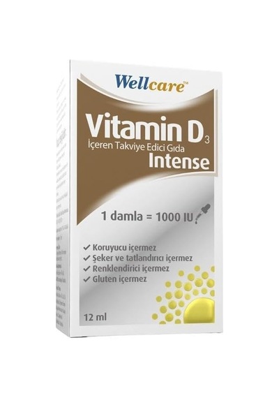 Tr Vitamin D3 Intense 1000 Iu 12 Ml Damla Aromasız Renkli