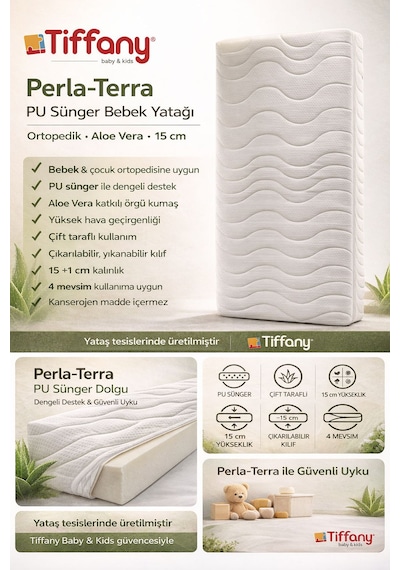 Tiffany Baby & Kids Perla-terra Bebek Yatağı 80x180