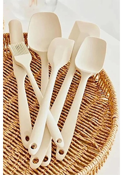 Tr Arel Silikon Mutfak Seti 10 Parça Isıya Dayanıklı Spatula Kaşık Fırça Seti+çırpıcı+yemek Servis Diğer