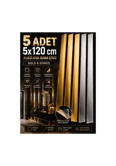 5 Adet 5x120 Cm Pleksi Ayna Duvar Çıtası Gold & Gümüş Kendinden Yapışkanlı Dekoratif Duvar Şeridi Şerit Pleksi Ayna Gold Şerit Pleksi Ayna Duvar Dekorasyonu Pleksi Ayna Gümüş 5 Adet 5x120 Cm Pleksi Ayna Duvar Çıtası Gold & Gümüş Kendinden Yapışkanlı Dekoratif Duvar Şeridi Şerit Pleksi Ayna Gold Şerit Pleksi Ayna Duvar Dekorasyonu Pleksi Ayna Gümüş