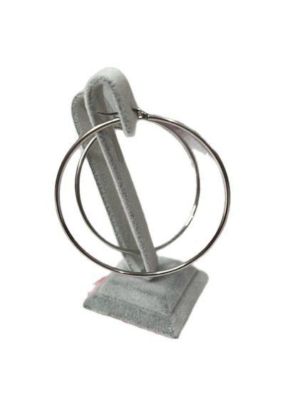 Büyük Halka Küpe Gümüş Renk 316l Çelik 7 Cm Altın - Çok Renkli