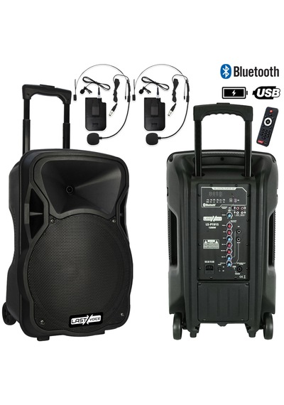 Ls-p1915hh Taşınabilir 2'li Headset Mikrofonlu Ses Sistemi 1200w