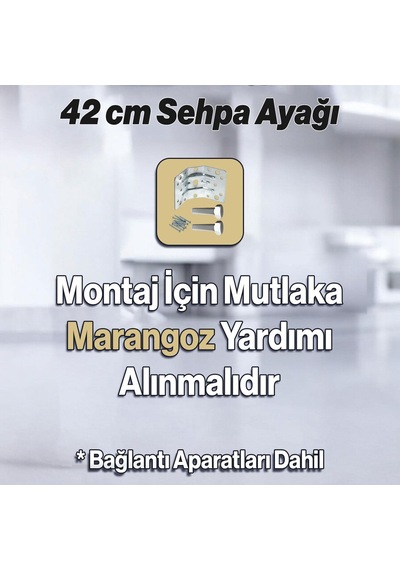 Elips 4 Adet Sehpa Ayağı 42 Cm Plastik Gümüş Gri Masa Ayak Mutfak Sehpası Masası Mobilya Ayakları 6395751