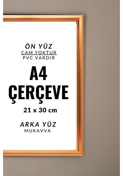 Altın-10 Adet A4 Çerçeve Diploma Belge Sertifika Fotoğraf Resim Çerçevesi Pvc 10lu Altın