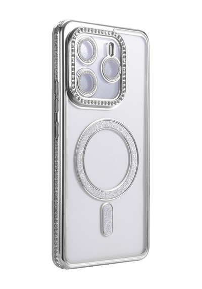 Xiaomi Redmi Note 14 4g Uyumlu Joke Simli Magneticsafe Kılıf - Gümüş