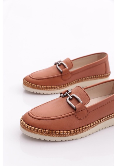 Dgn P65 Kadin Loafer Ayakkabi Taba