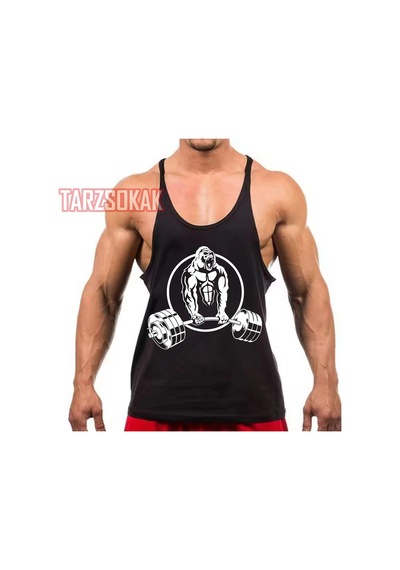 Tarzsokak Gym Tank Top Fitness Sporcu Atleti Gym147 Siyah