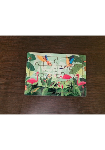 Flamingolar 16 Parça Eğitici Ve Öğretici Ahşap Çocuk Puzzle & Yapboz Bebek Çocuk Oyuncak