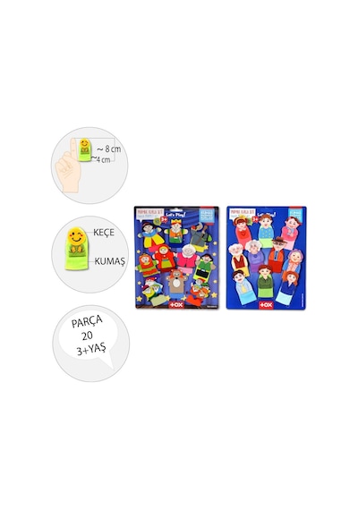 2 Set - 20 Parça Tox Masal Kahramanları ve Aile Bireyleri Parmak