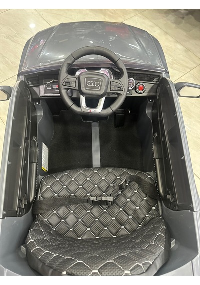 12 Volt İsme Özel Plaka Hediye Akülü Araba 1-5 Yaş Uzaktan Kumandalı Gri