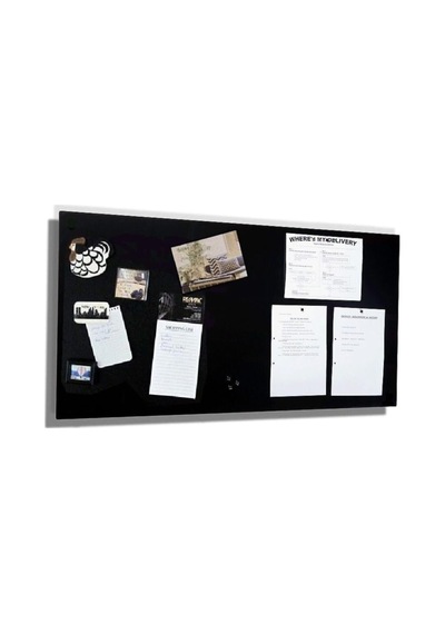 Dünya Magnet Magnet Panosu, Dekoratif Mıknatıslı Pano, Siyah, Metal Pano, 30x75 Cm Çok Renkli