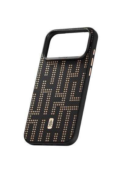 İphone 17 Pro Uyumlu Kılıf M-safe Şarj Özellikli Raptic Aramid Dual Grid Serisi Kapak Siyah