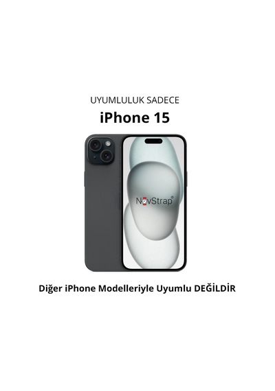 Novstrap Apple iPhone 15 Uyumlu Plus İle Ekran Koruyucu Parlak Şeffaf Seramik Nano Esnek Cam