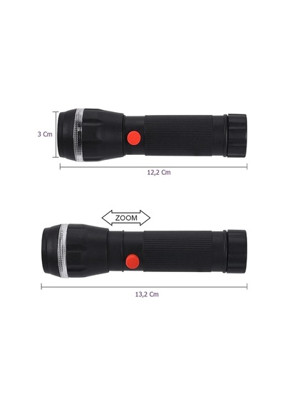 Ps-7083 Plastik Zoomlu Pilli El Feneri