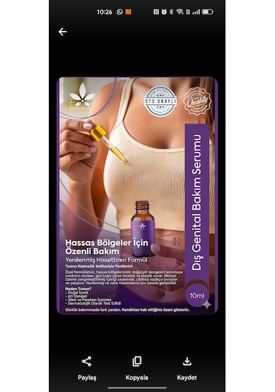 Dış Genital Bölge Bakım Serumu 10 Ml