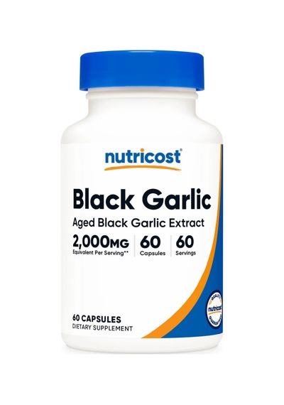 Nutricost Black Garlic 2,000 Mg 60 Capsules - Aged Black Garlic Extract