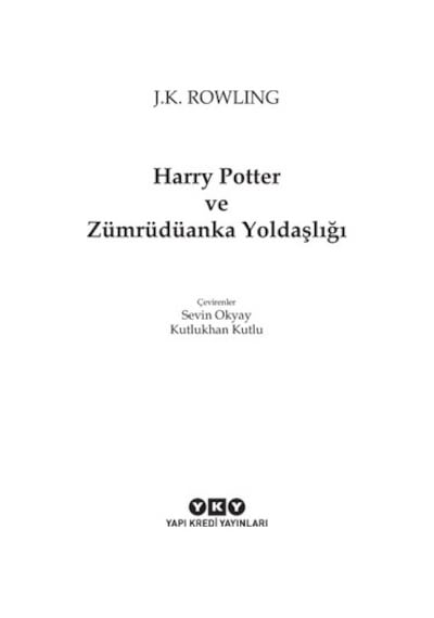 Yapı Kredi Yayınları Harry Potter Ve Zümrüdüanka Yoldaşlığı - J. K.