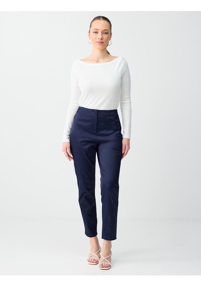 Jimmy Key Lacivert Yüksek Bel Normal Paça Dokuma Gabardin Pantolon 6sw185520494