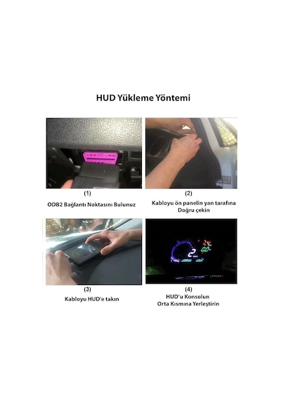 Dailytech Hud Head Up Display 3.5 İnç Obd Sanal Gösterge Paneli