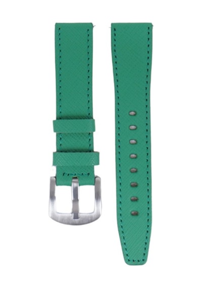 Fro Lw38-43 20 Mm Hakiki Deri Safiano Yeşil Kordon Silver Toka