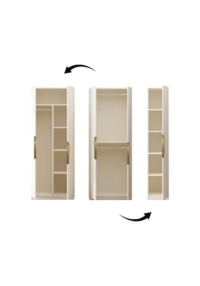 Gama 5 Kapaklı Askılı + Çekmeceli+ Raflı Tasarım Kulplu 253 Cm Gardırop Elbise Dolabı Beyaz Gama 5 Kapaklı Askılı + Çekmeceli+ Raflı Tasarım Kulplu 253 Cm Gardırop Elbise Dolabı Beyaz