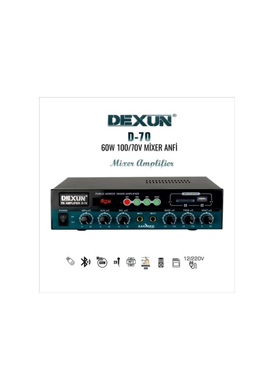 Dexun D-70 60 W 100V USB BT SD Hat Trafolu Anfi