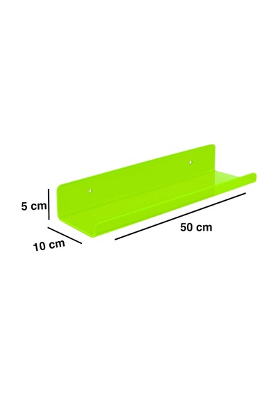 Pleksi Duvar Raf Neon Yeşil, 50cm X 10cm Diğer