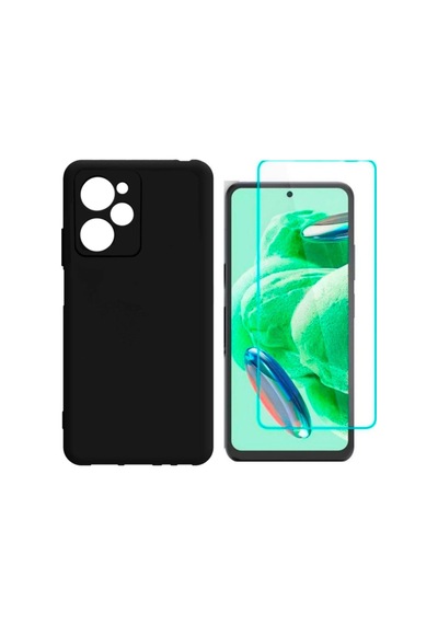 Xiaomi Poco X5 Pro Uyumlu Kılıf Esnek Silikon Telefon Kılıfı Ve Temperli Cam Ekran Koruyucu Resimde Görünen