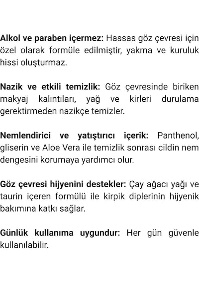 Visiswap Göz Çevresi Temizleme Mendili