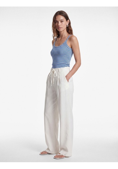 Koton Slim Fit U Yaka Askılı Çizgili Atlet Mavi Çizgili 6sak10038pk