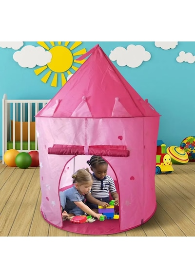 Çocuklar Için Kapalı Çadır Pembe Kumaş Bebek Oyun Evi Kız Çocuk O