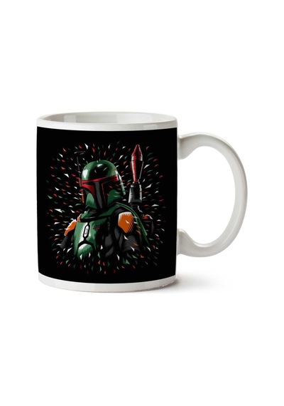 Star Wars Boba Fett Colour Flecks İki Tarafı Baskılı Kupa Bardak Çok Renkli